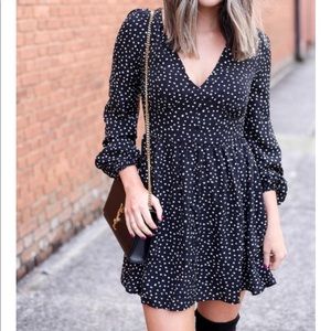 NWT boutique black and white polka dot dress